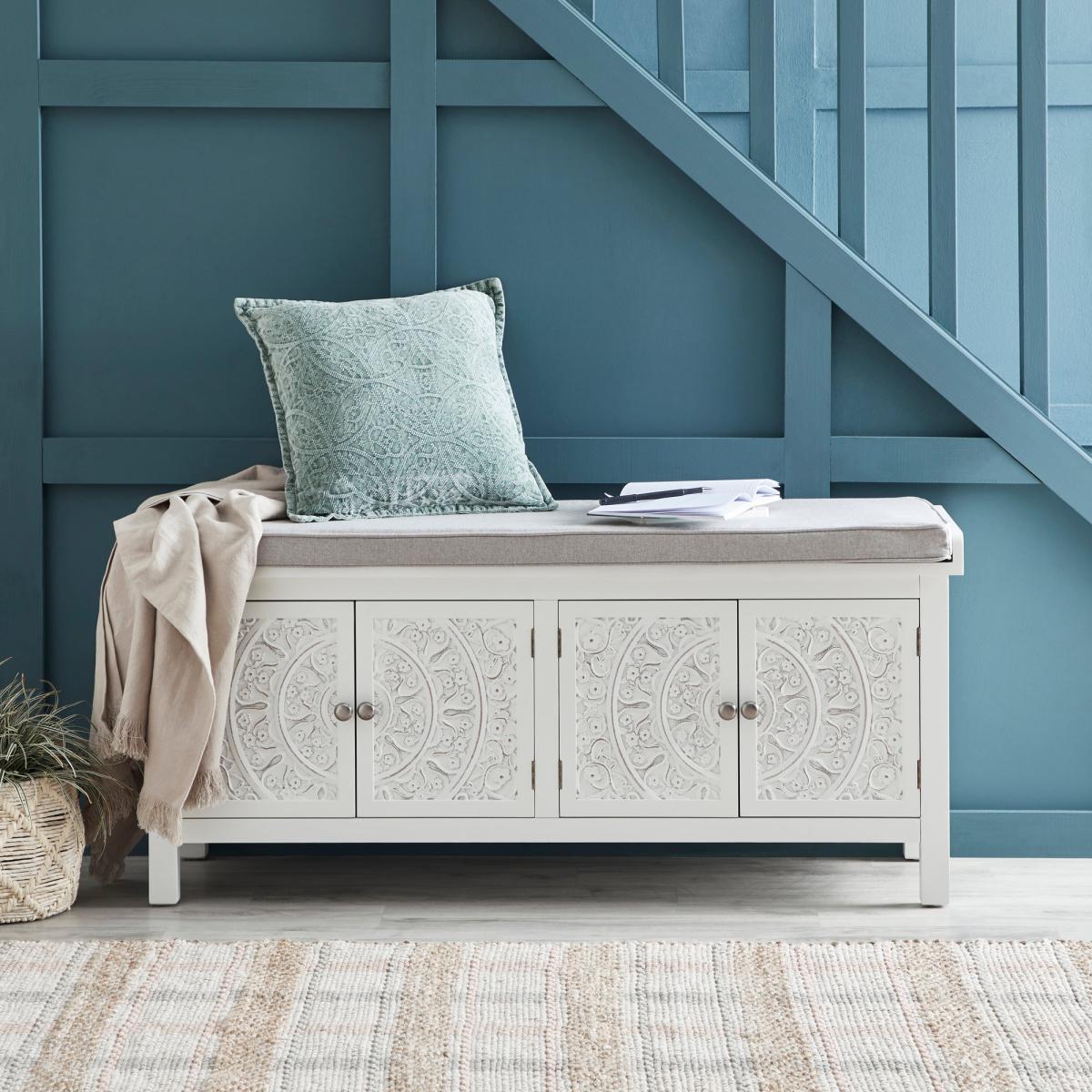 Samira Storage Bench White – image 2
