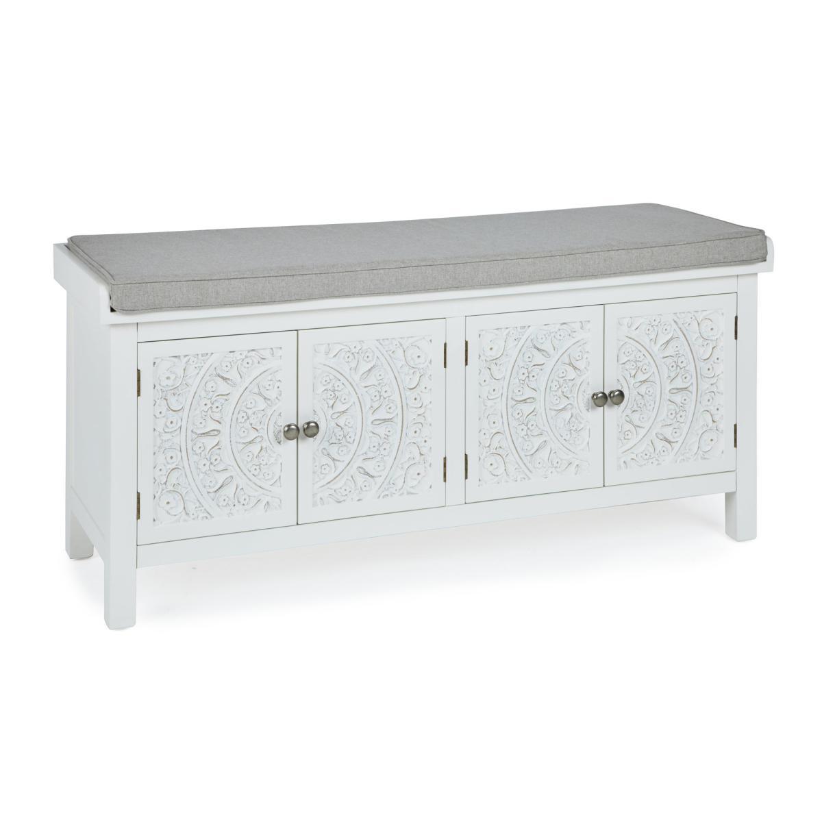 Samira Storage Bench White – image 3