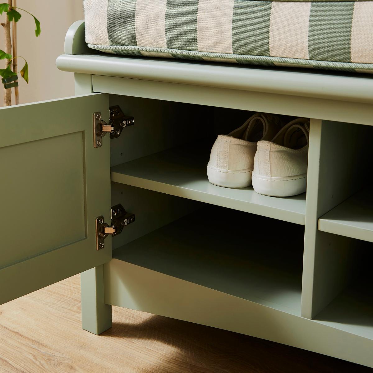 Beatrice Striped Storage Bench – image 6