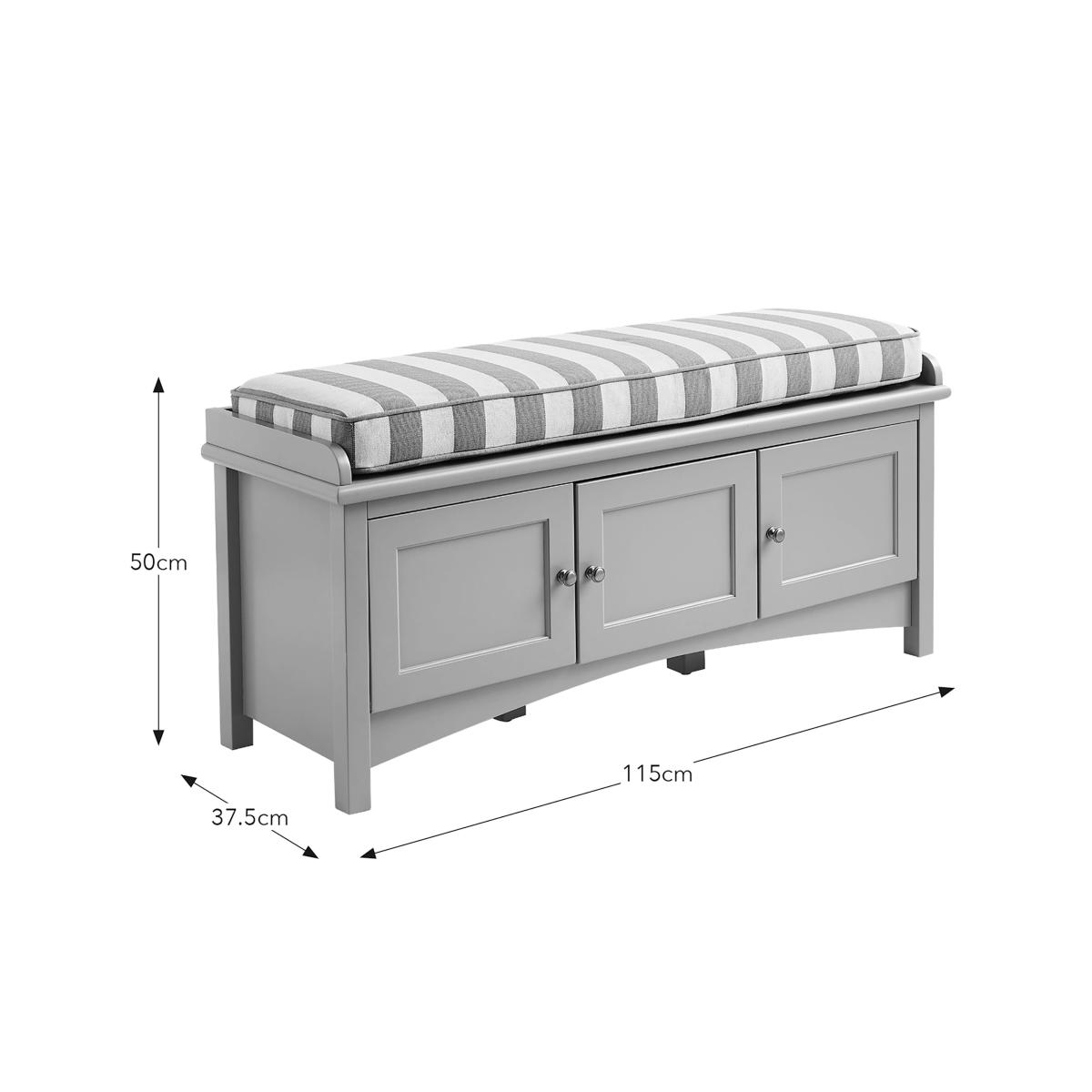Beatrice Striped Storage Bench – image 8