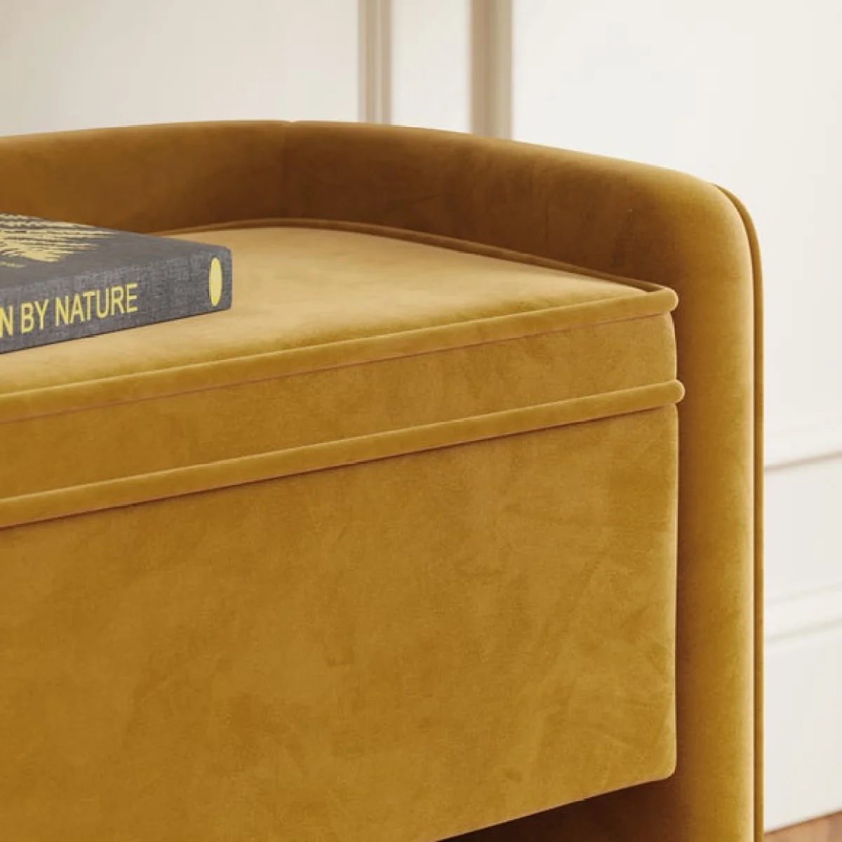 Estelle Velvet Hallway Storage Bench – image 4