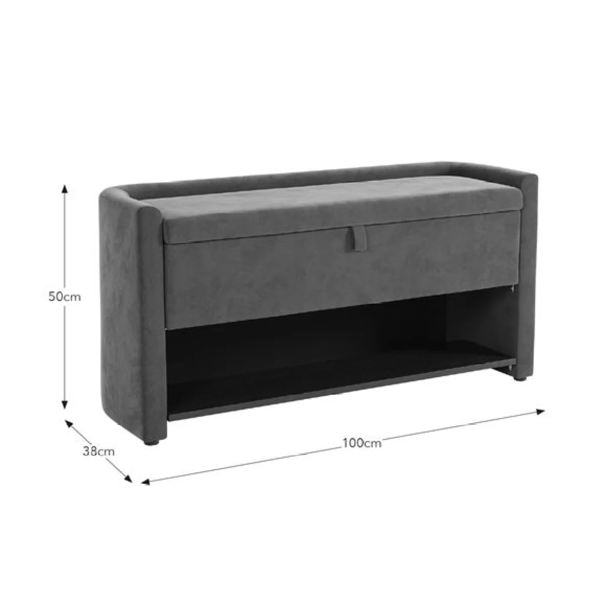Estelle Velvet Hallway Storage Bench – image 8