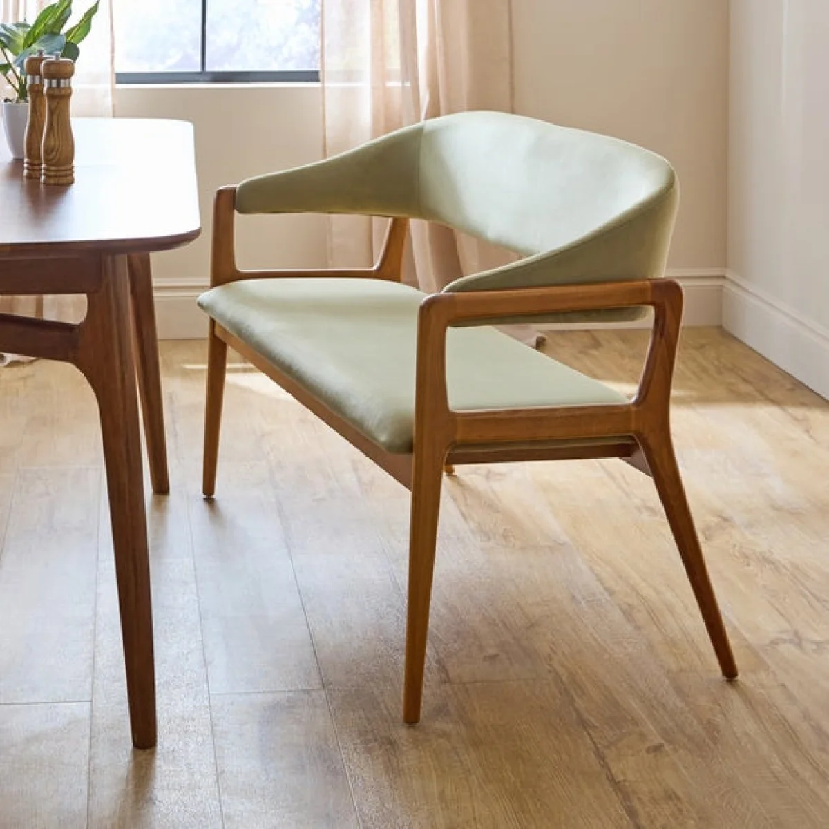 Hugh Dining Bench, Velvet – image 1