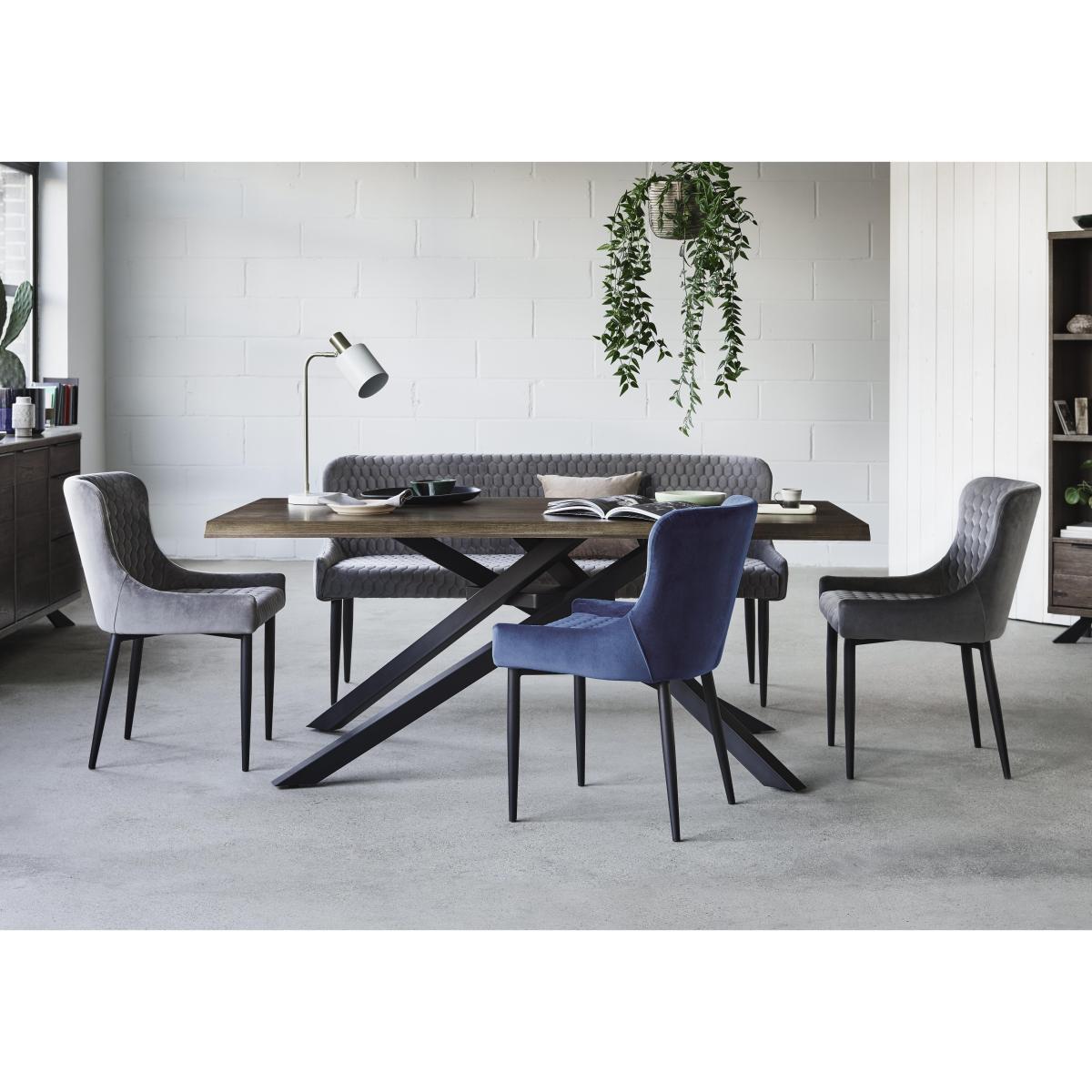 Sapporo Velvet Dining Bench - Grey – image 2