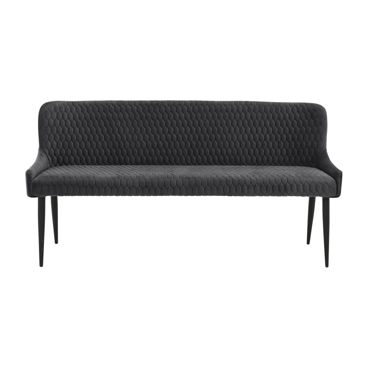Sapporo Velvet Dining Bench - Grey – image 1