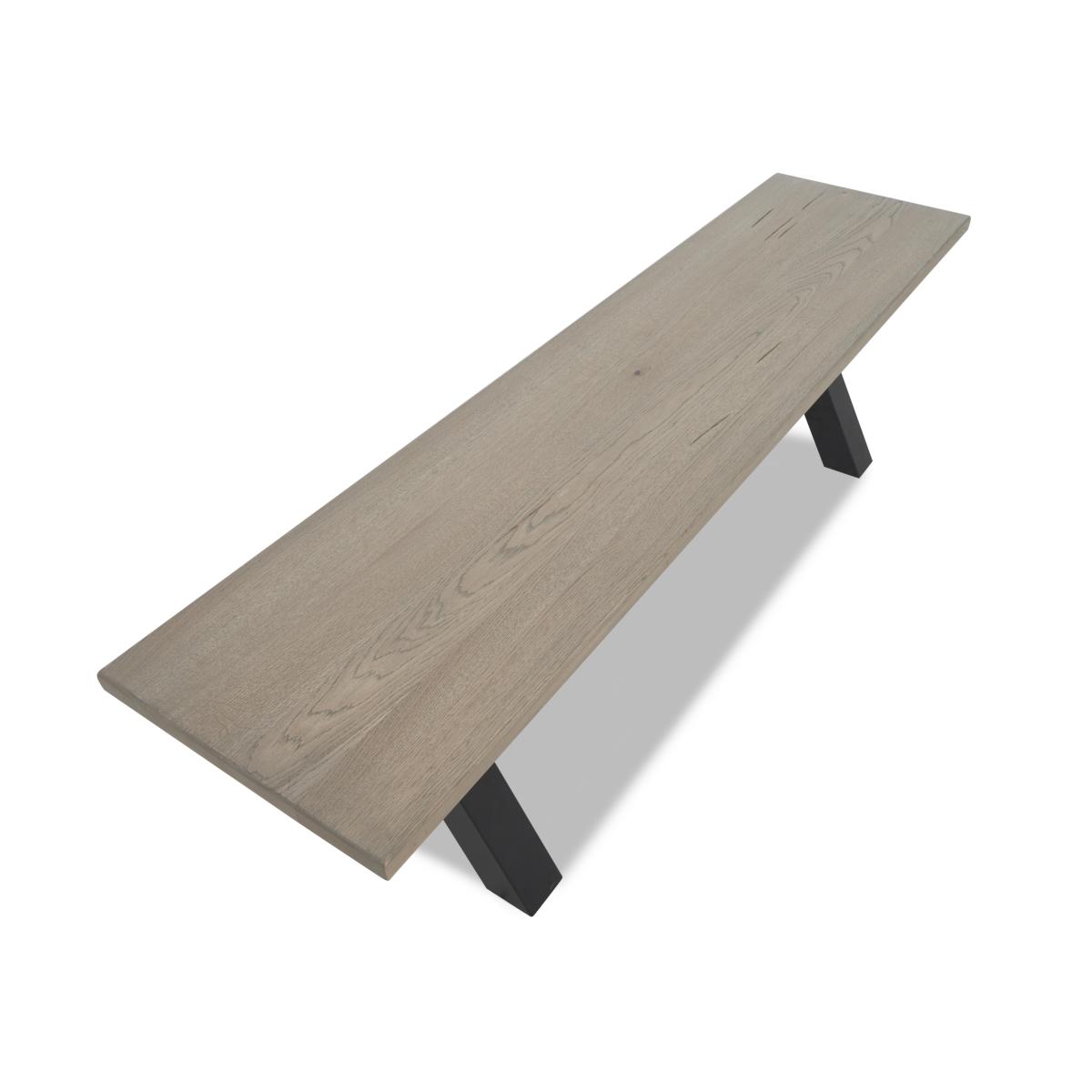 Bodahl - Compact Terra Dining Bench with X-Shaped Legs - 140-cm - Vintage Grey – image 2