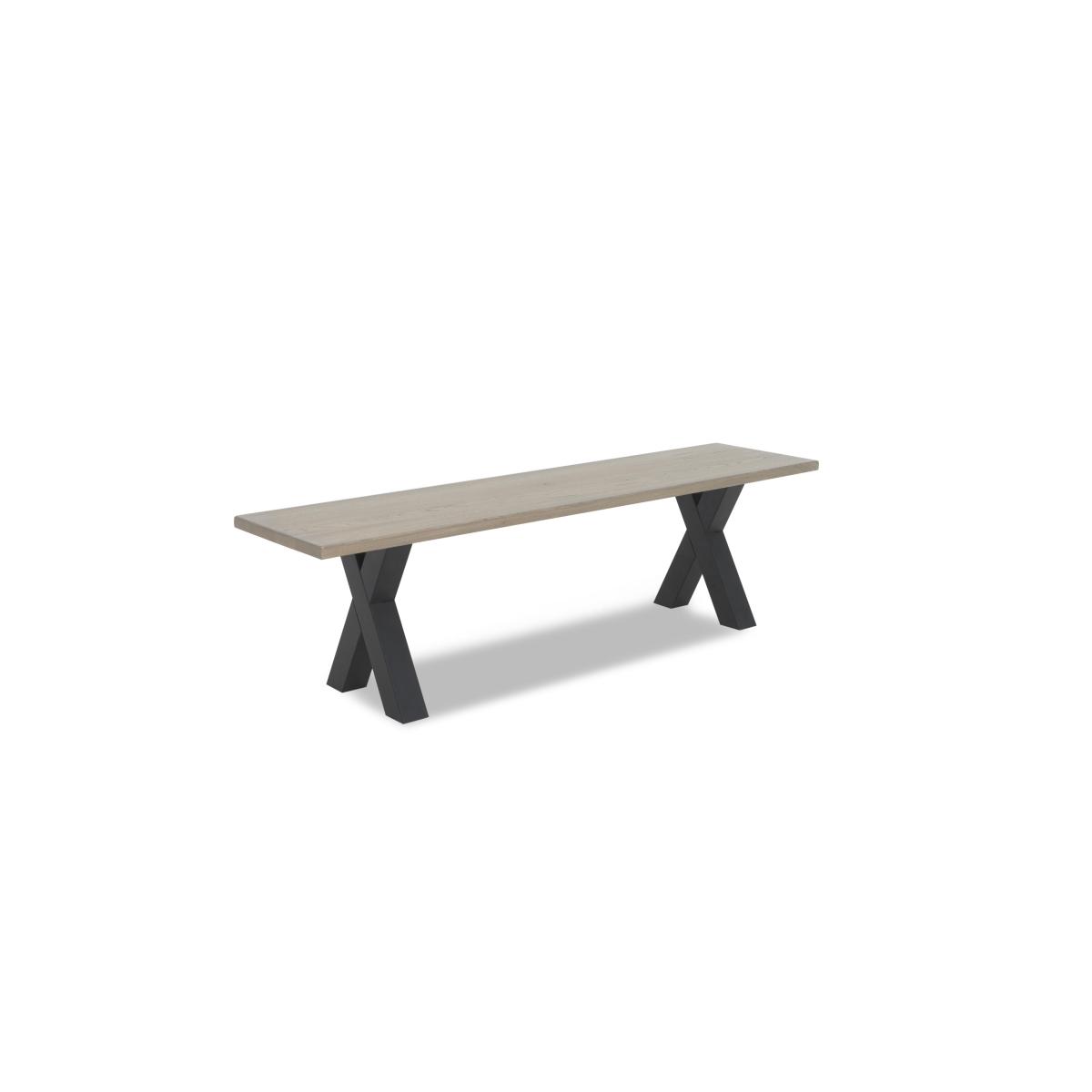 Bodahl - Compact Terra Dining Bench with X-Shaped Legs - 140-cm - Vintage Grey – image 4