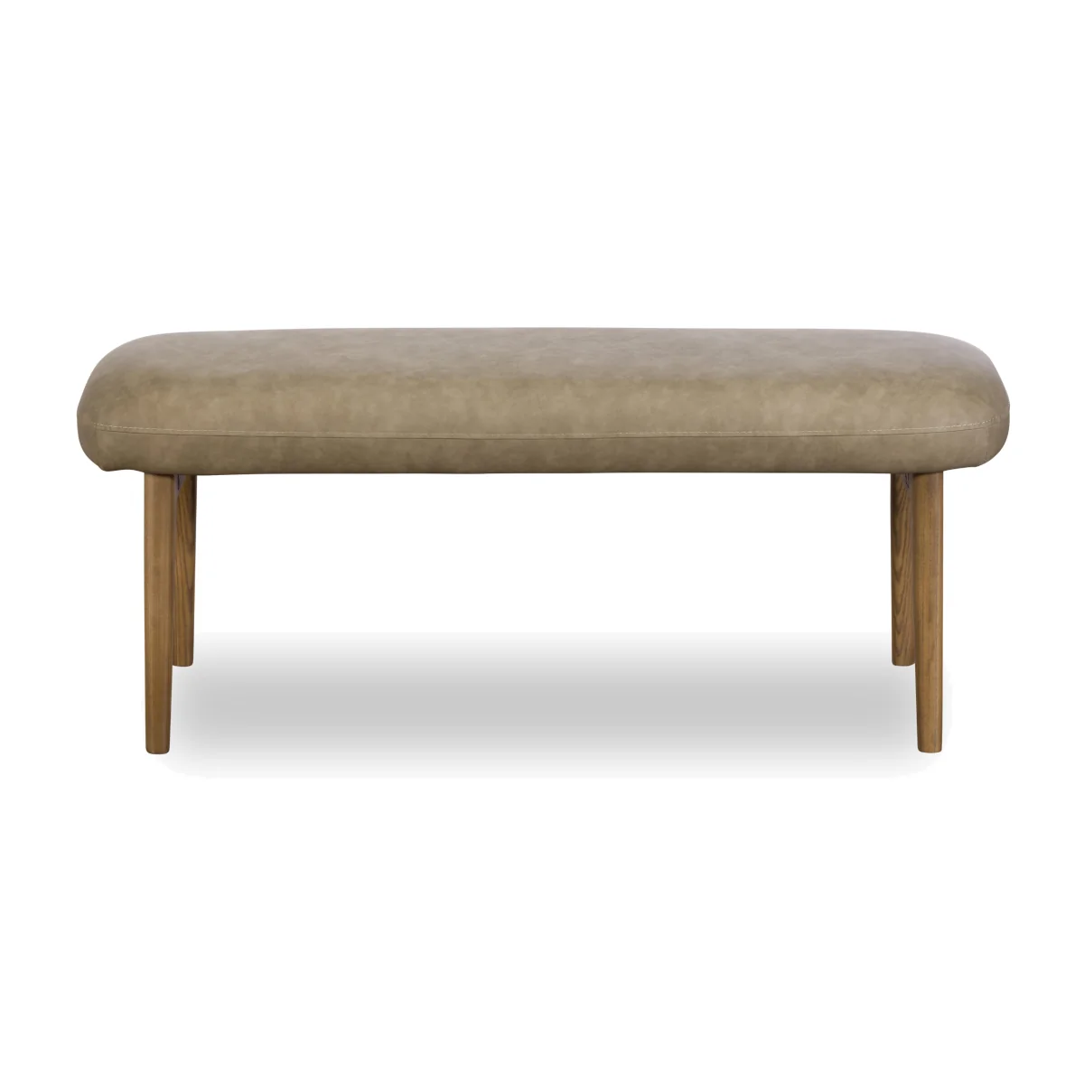 Sansa Faux Leather Standard Dining Bench with Wooden Legs - In Time for Christmas – image 1