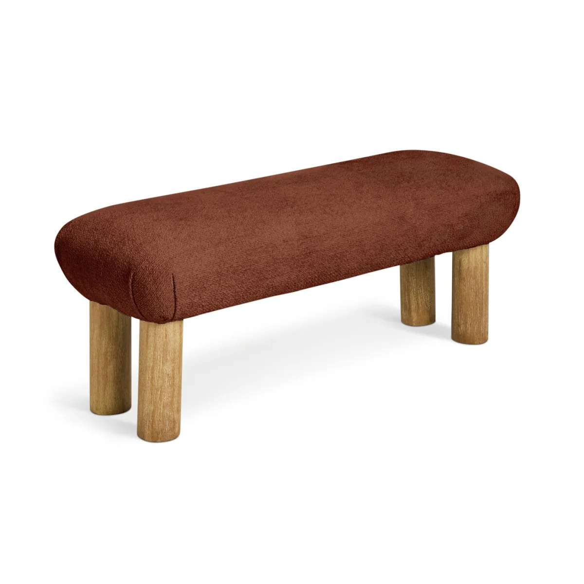 Habitat May Fabric Bench - Rust – image 3