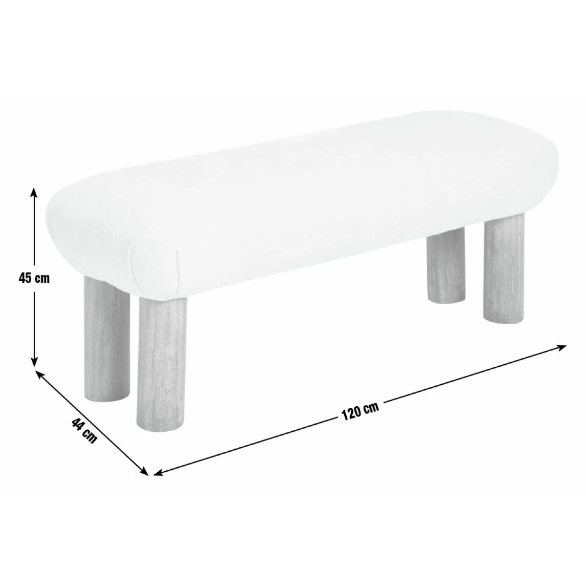 Habitat May Fabric Bench - Rust – image 5