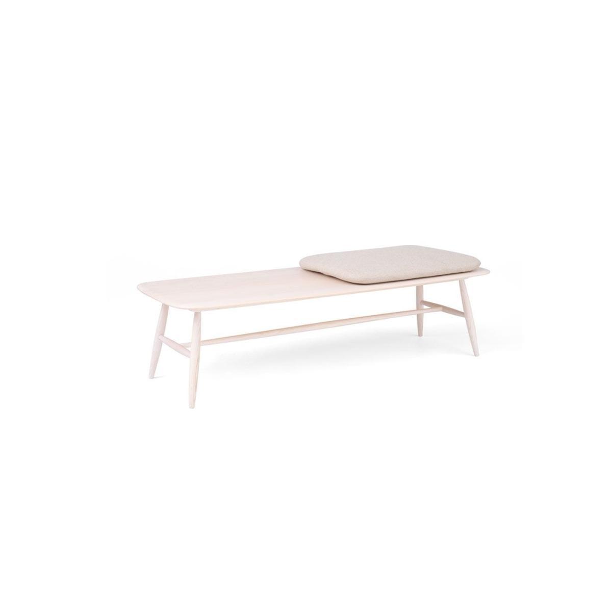 L.Ercolani Von Bench Walnut With Black Leather Seat Pad - Heal's UK Furniture – image 2