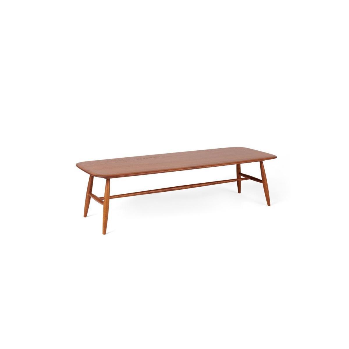 L.Ercolani Von Bench Walnut With Black Leather Seat Pad - Heal's UK Furniture – image 4
