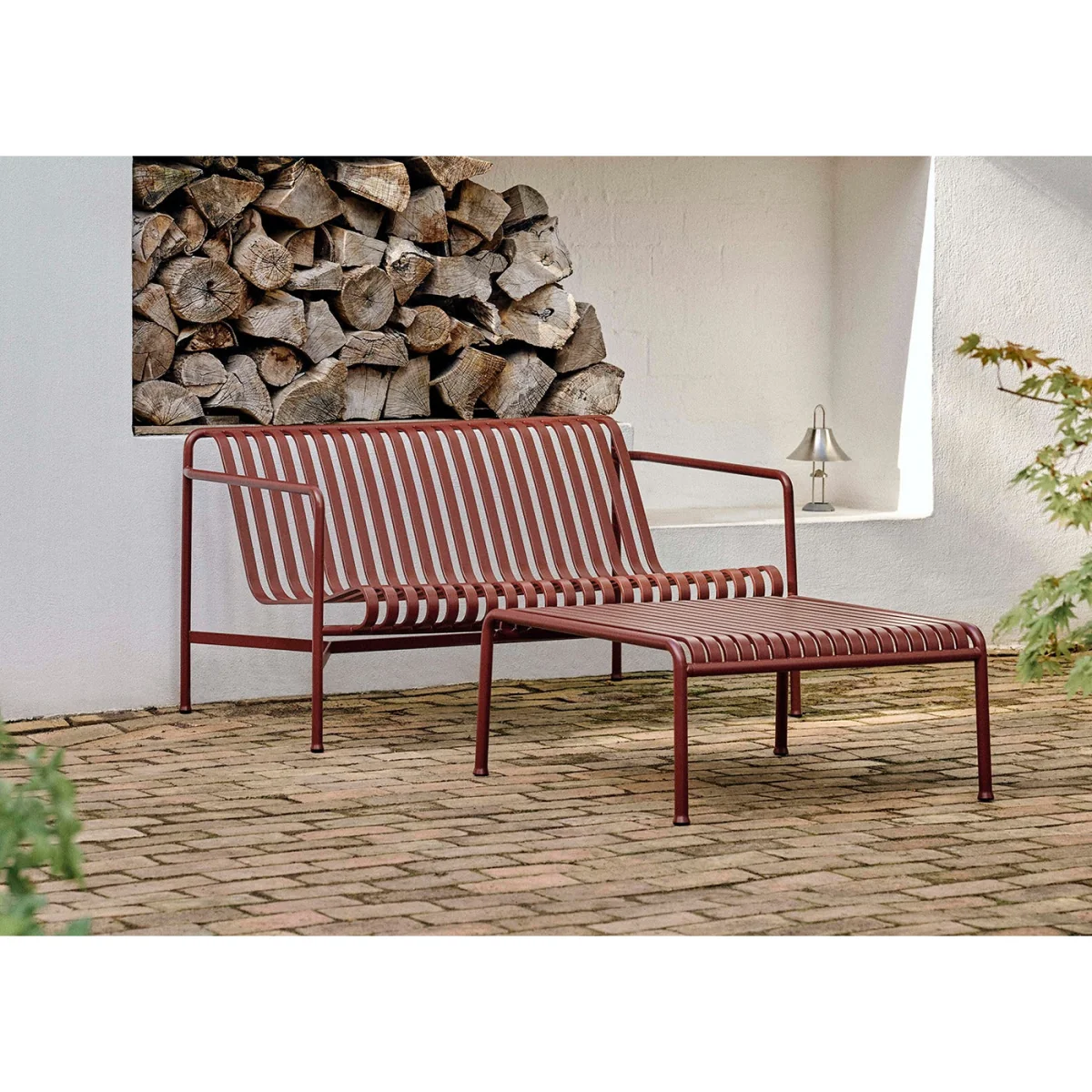 HAY Palissade Dining Armrest Bench Iron Red – image 5