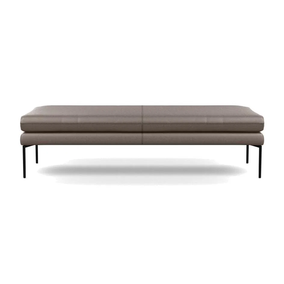 Heal's Matera Bench 160cm Nobilis Velvet Sable Stainless Steel Foot – image 1