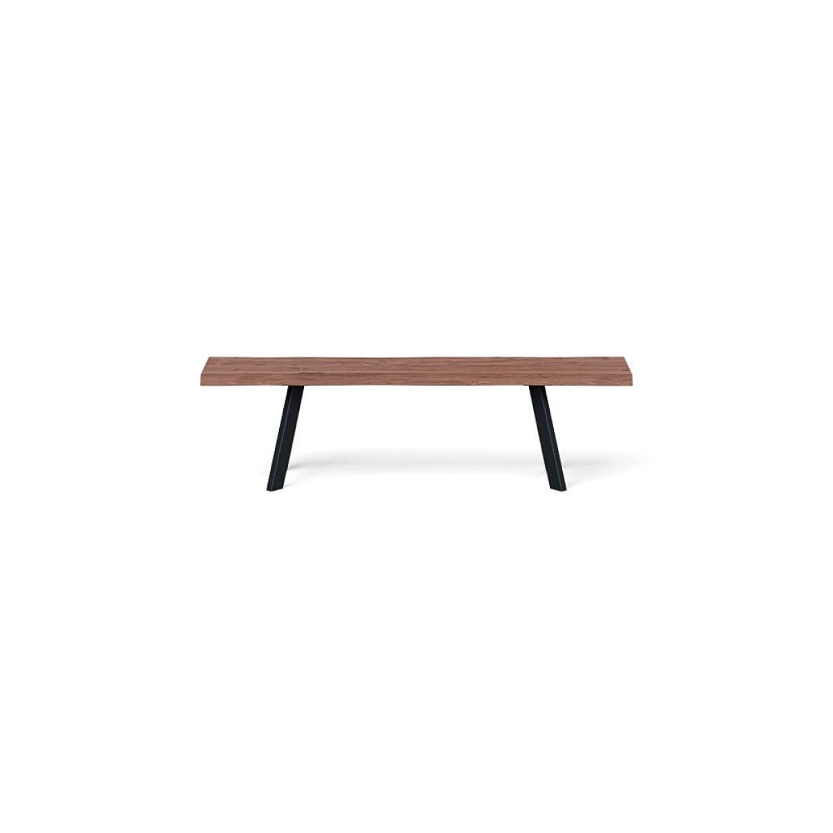 Heal's Madrid Bench 160x35cm Walnut Natural Edge Filled – image 2