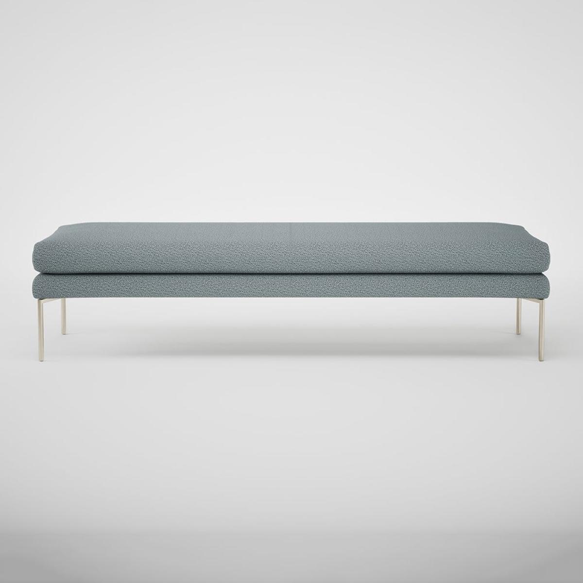 Heal's Matera Bench 180cm Loop Boucle Sky Stainless Steel Foot – image 2