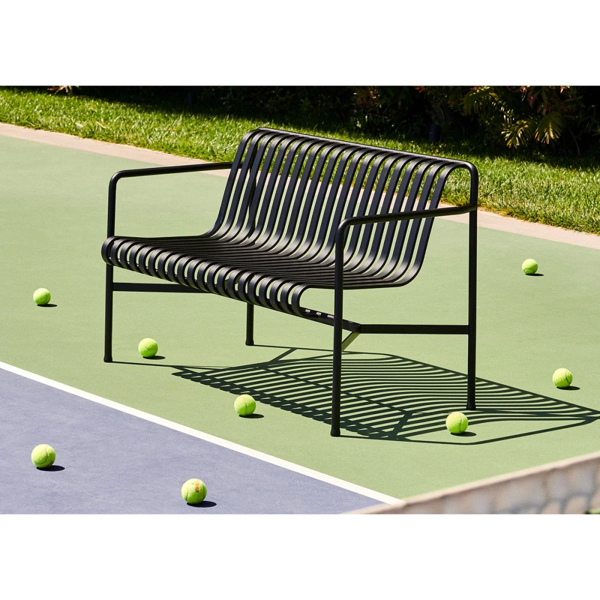 HAY Palissade Dining Armrest Bench Anthracite – image 2