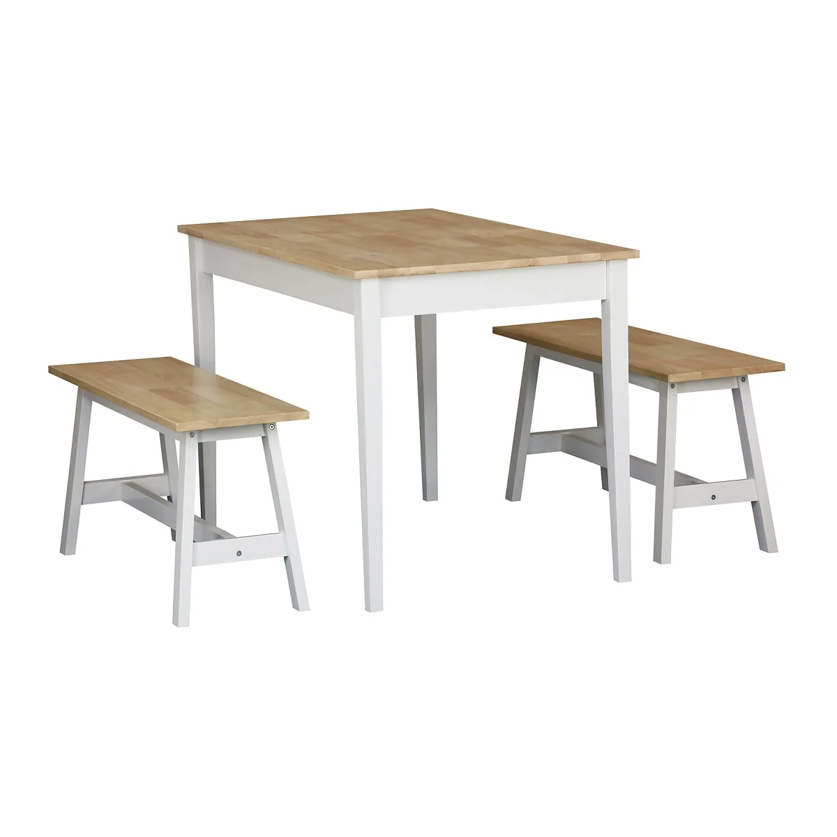 Melrose Bench Dining Set Oak and White