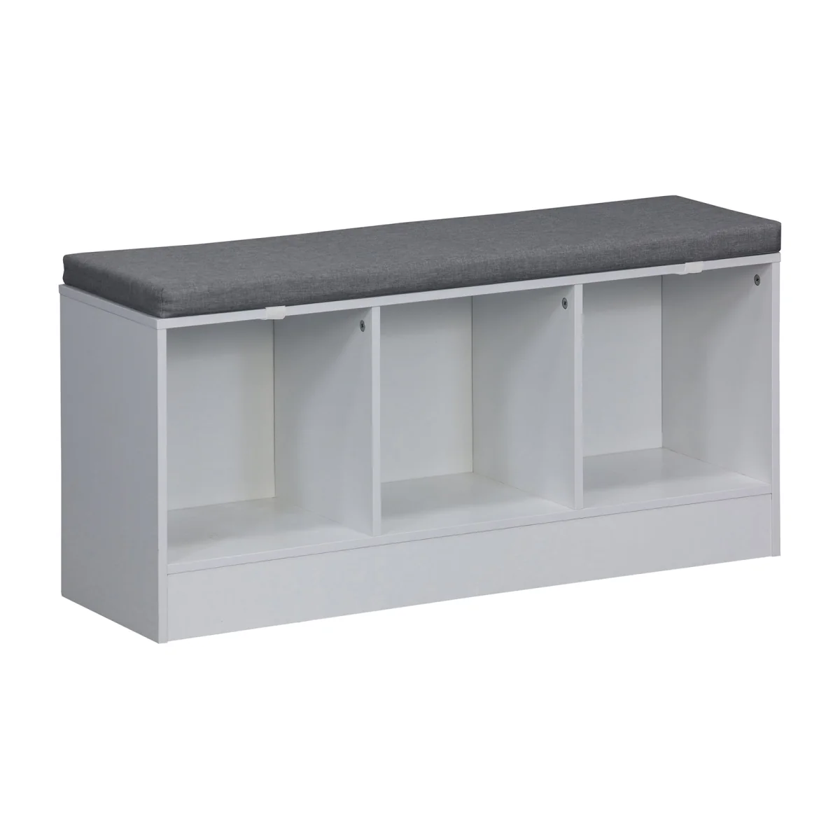 Trent Hallway Storage Bench - White & Grey