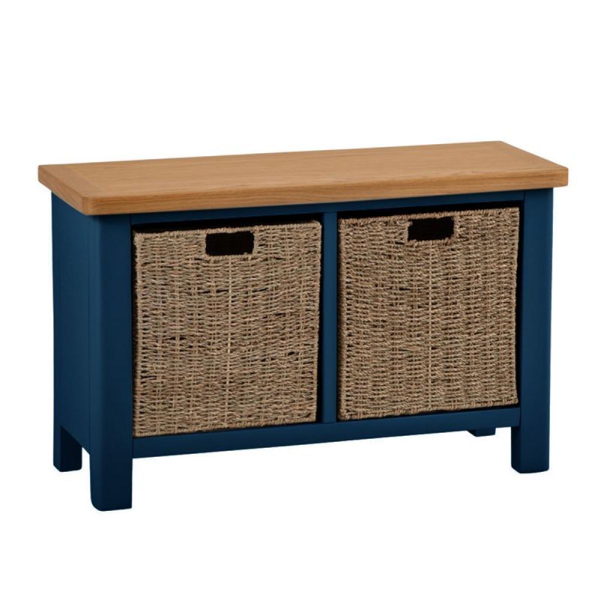 Ruskin Oak Hall Bench - Blue – image 2