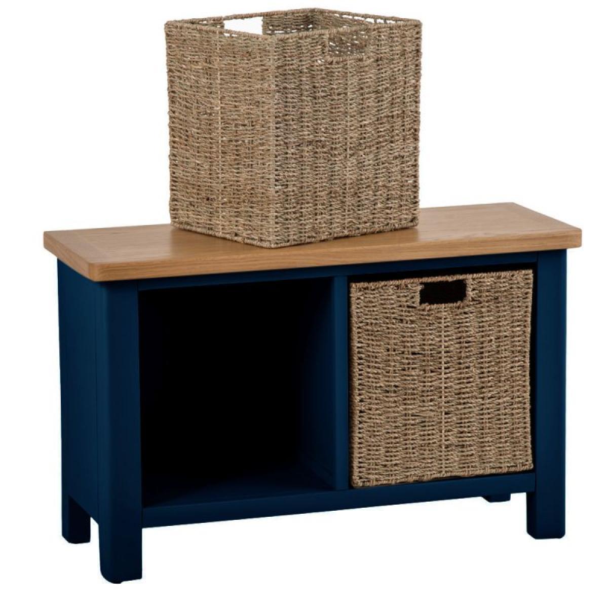 Ruskin Oak Hall Bench - Blue – image 3
