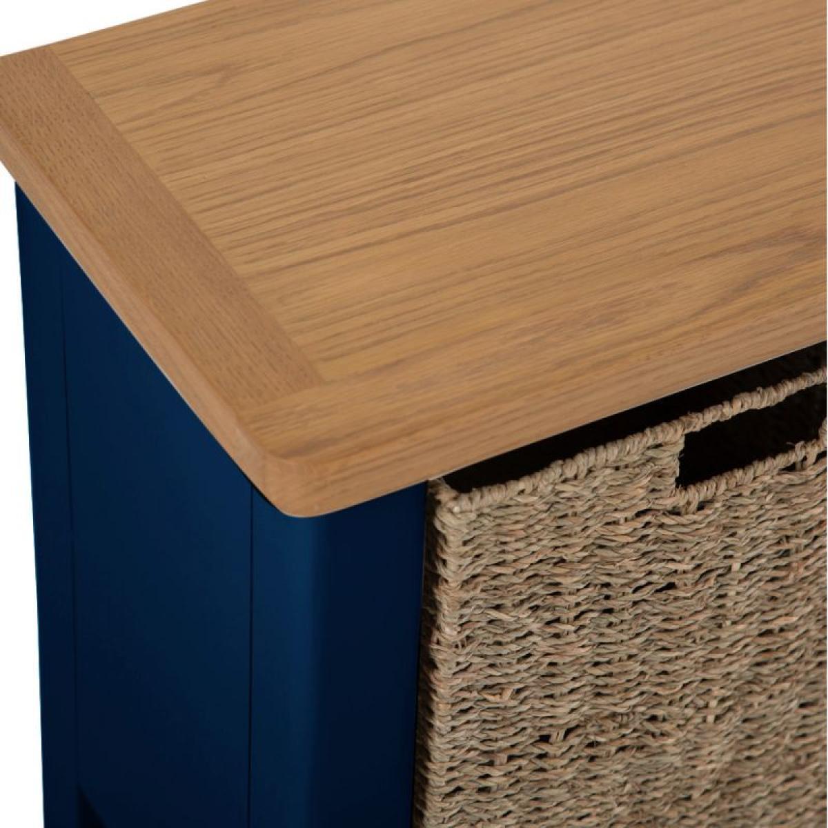 Ruskin Oak Hall Bench - Blue – image 4