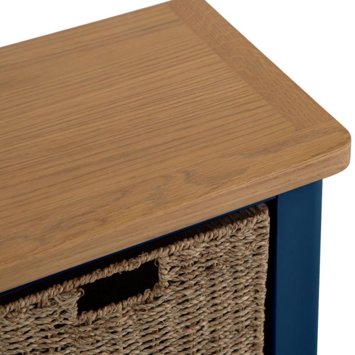Ruskin Oak Hall Bench - Blue – image 5