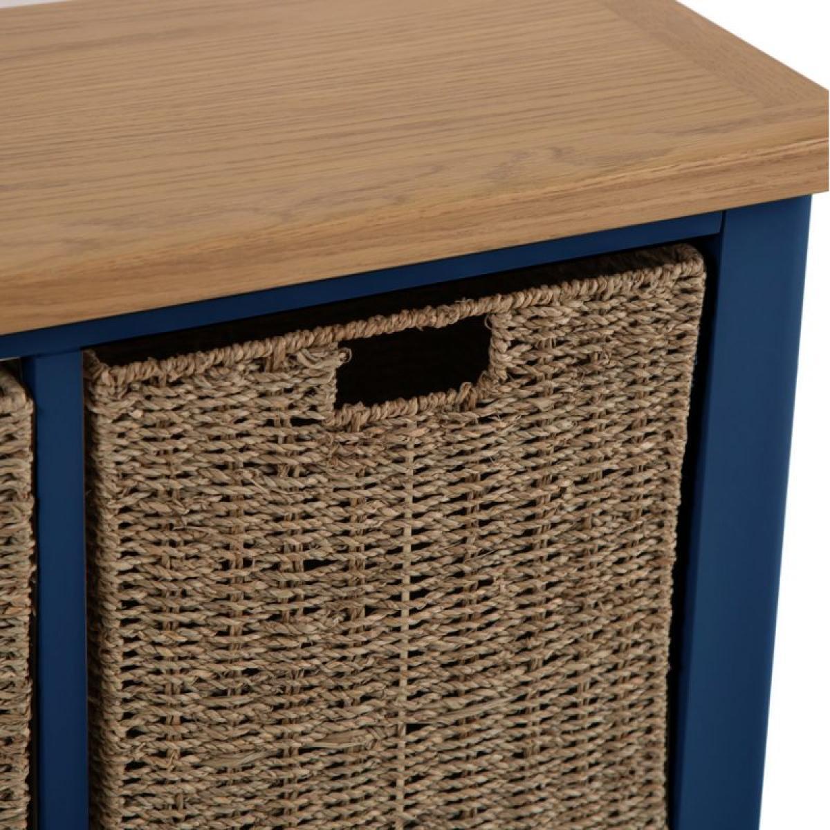 Ruskin Oak Hall Bench - Blue – image 6