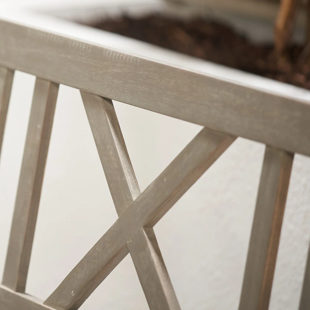 Cambridge 3 Seat Antique Grey Wooden Bench – image 8
