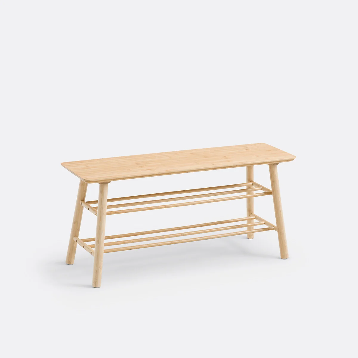 Ivo Bamboo Entrance Bench with Shoe Storage – image 2