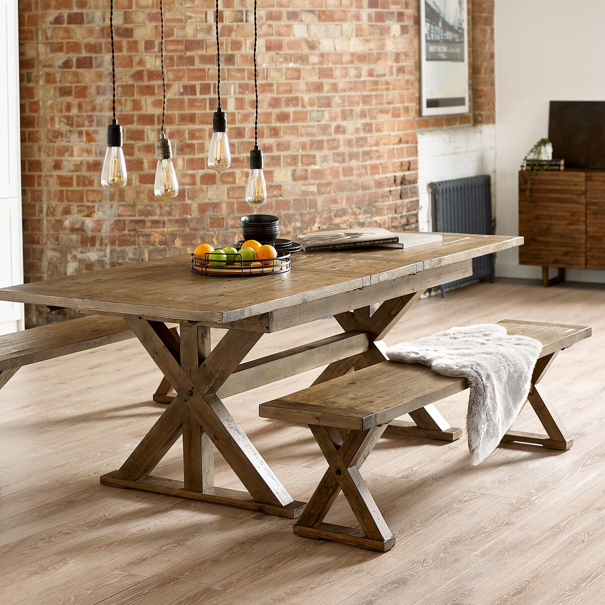 Loxley Reclaimed Wood Dining Bench – image 1