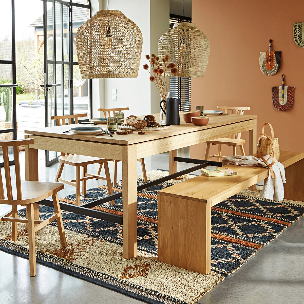 Vova Solid Oak Bench, Length 200cm – image 3
