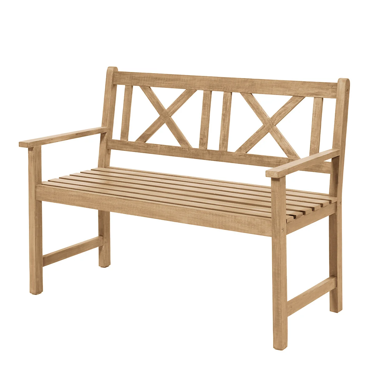 Cambridge 3 Seat Light Teak Wooden Bench – image 2