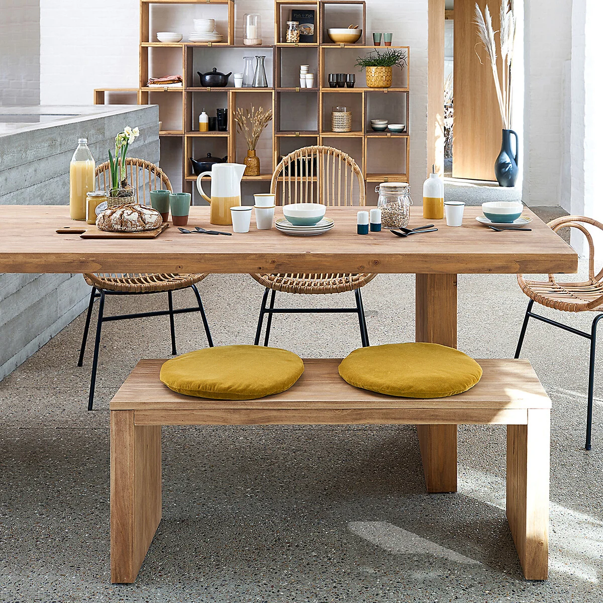 Malu Solid Pine Bench – image 3