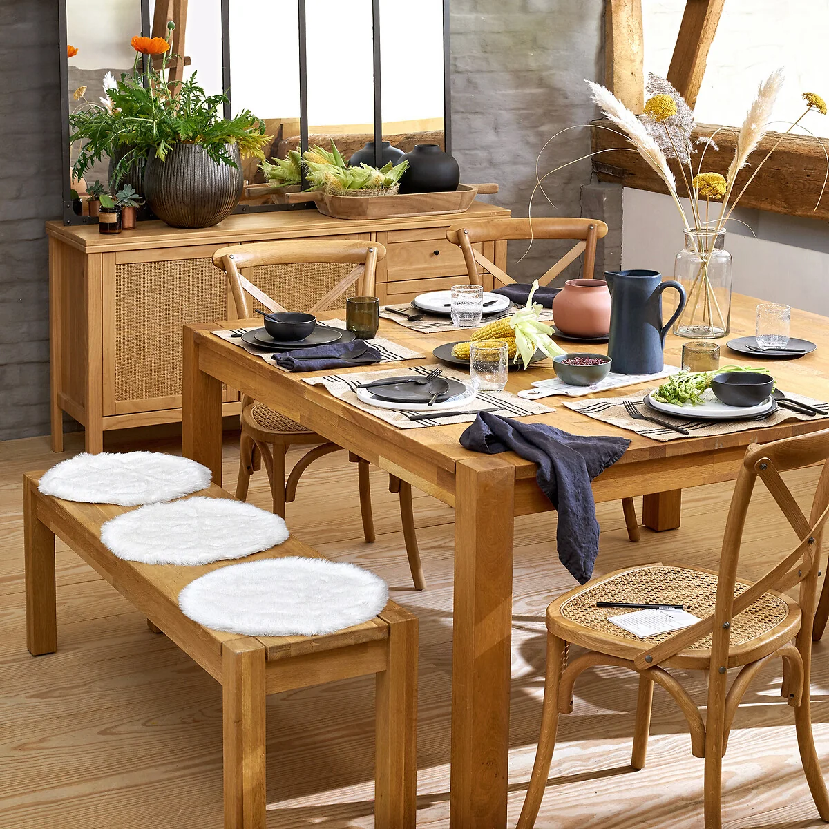 Adelita Oak Bench – image 3