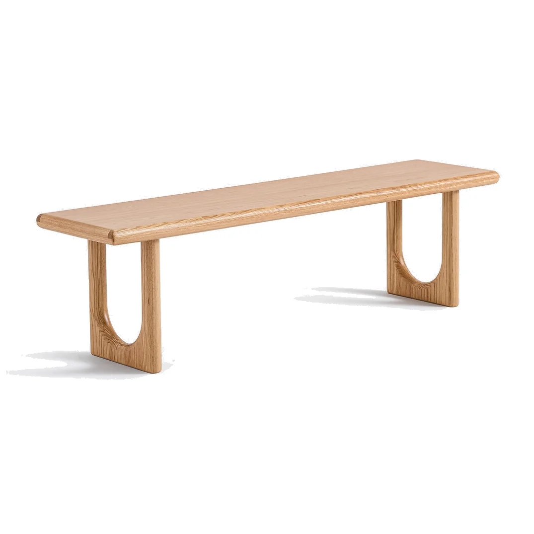Douve Solid Oak/Oak Veneered Bench, Length 160cm