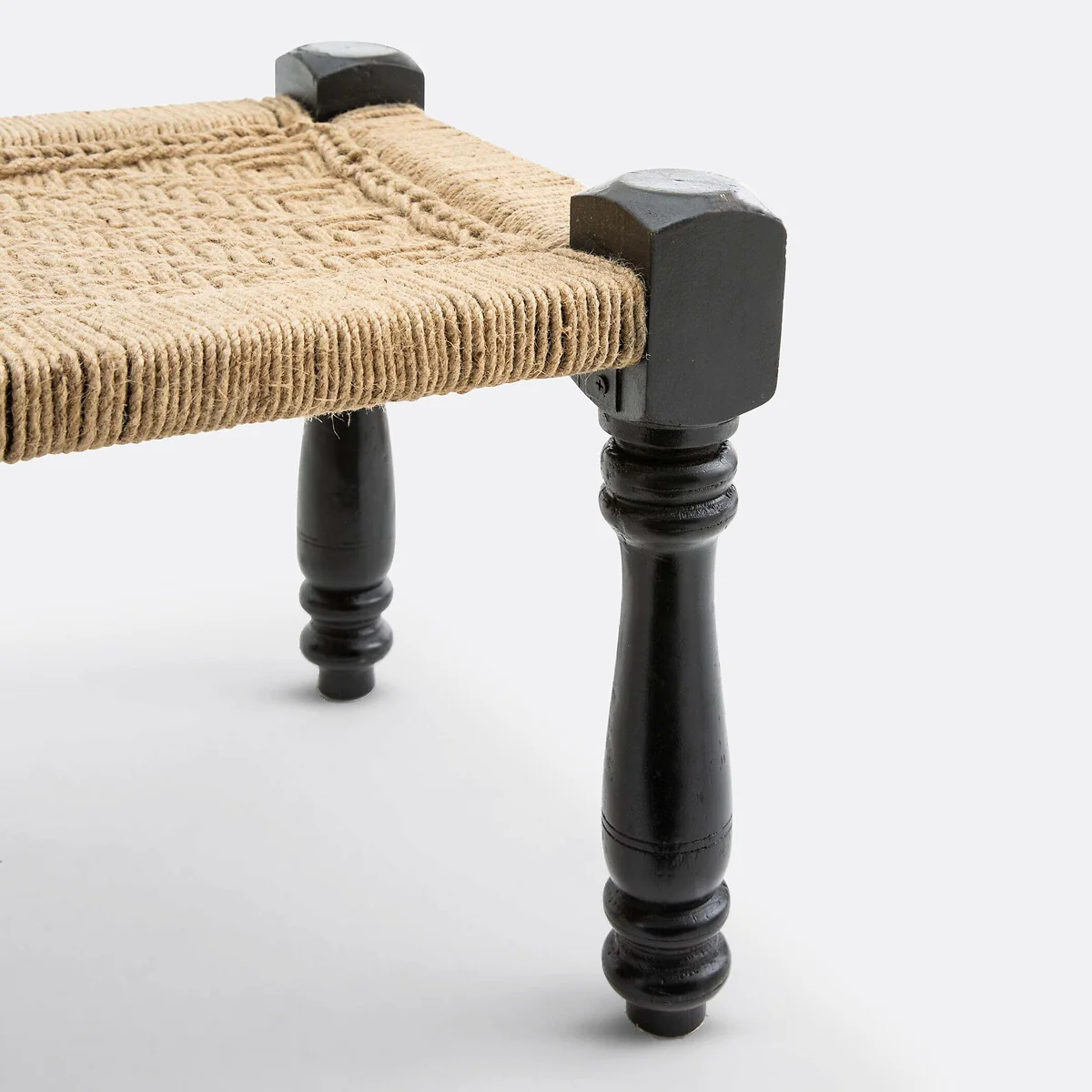 Adas Indian Style Bench in Mango Wood Rope – image 5
