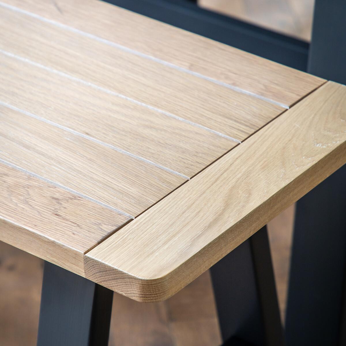 Ende Solid Oak Shaker Style Trestle 3 Seater Dining Bench (150 cm) – image 3