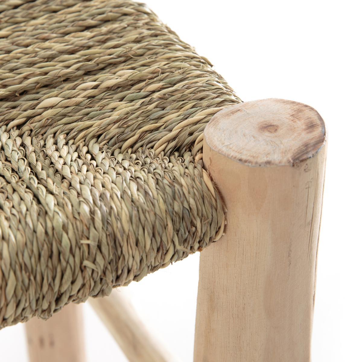 Ghada Bench in Raw Willow Wood and Braided Doum – image 3
