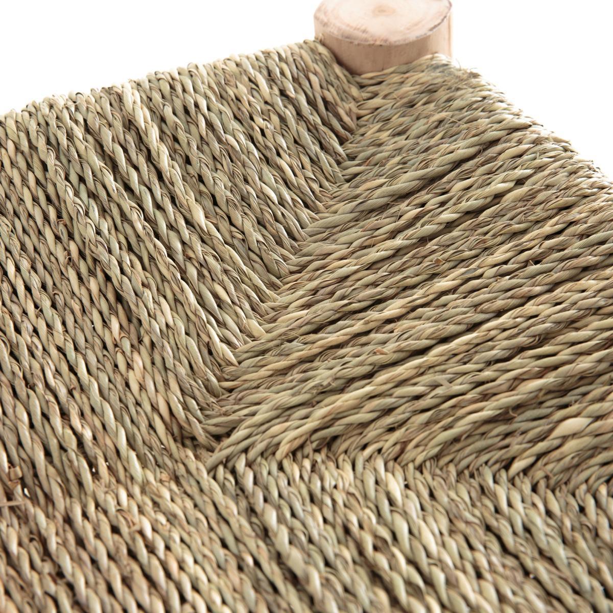 Ghada Bench in Raw Willow Wood and Braided Doum – image 4