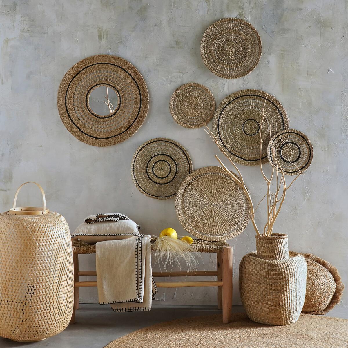Ghada Bench in Raw Willow Wood and Braided Doum – image 5