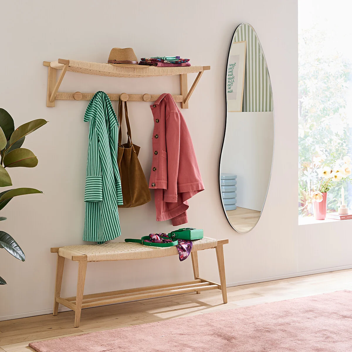 Kioto Solid Oak Bench – image 2