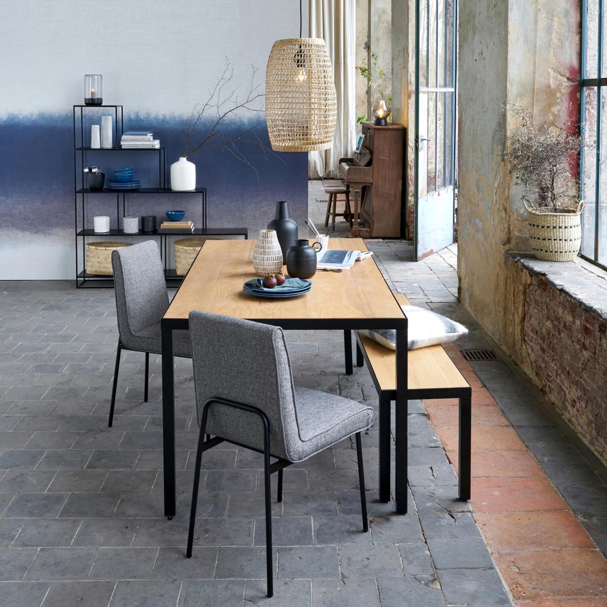 Nova Oak & Metal Bench – image 5