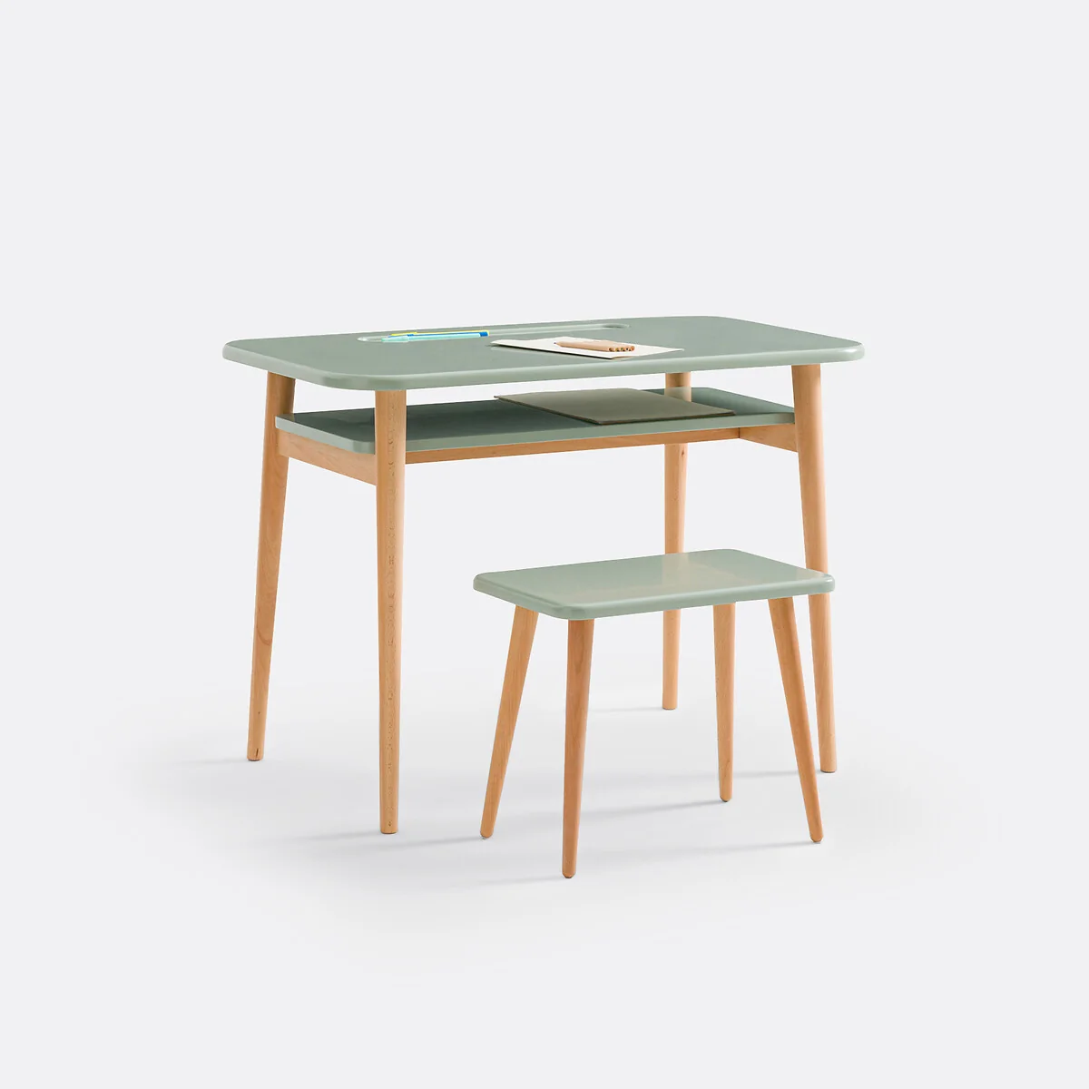 Jimi Desk + schoolboy bench – image 2