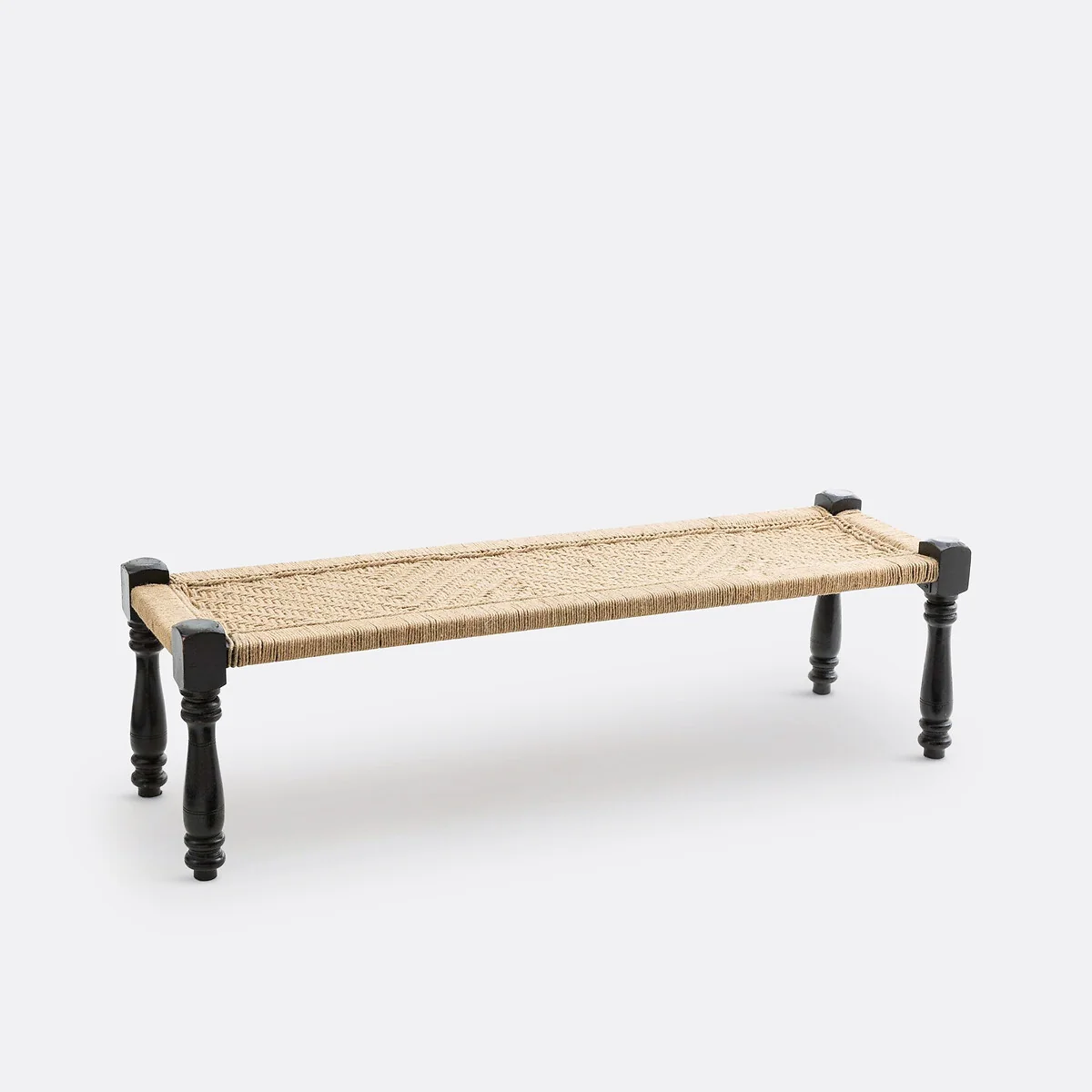 Adas Indian Style Bench in Mango Wood Rope – image 2