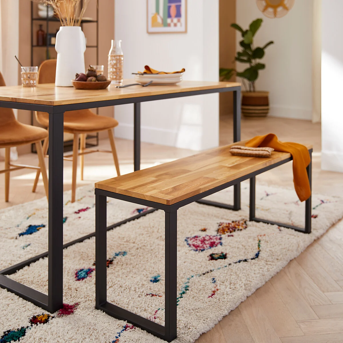 Hiba Bench in Solid Oak – image 3
