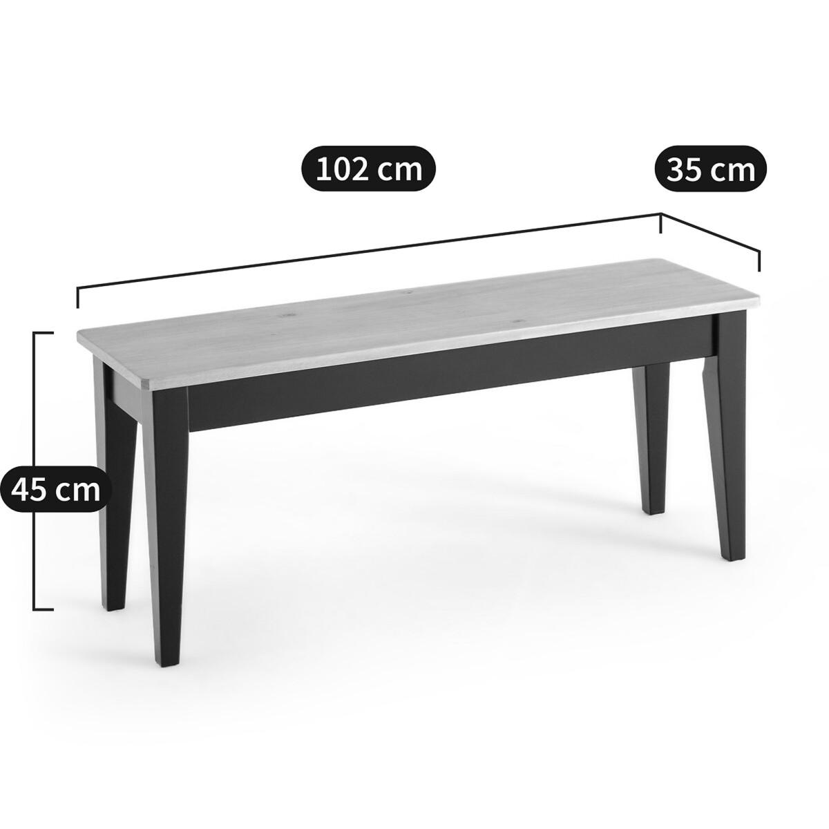 Alvina Solid Pine Bench, 2-Seater – image 6