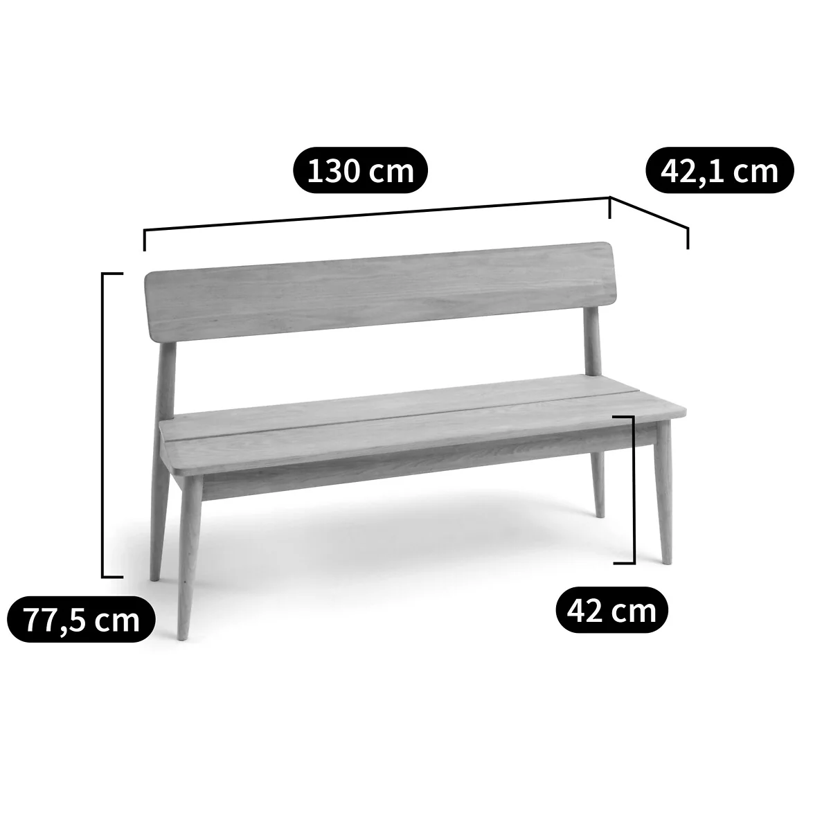 Natéo Entrance Bench in Solid Oak – image 7