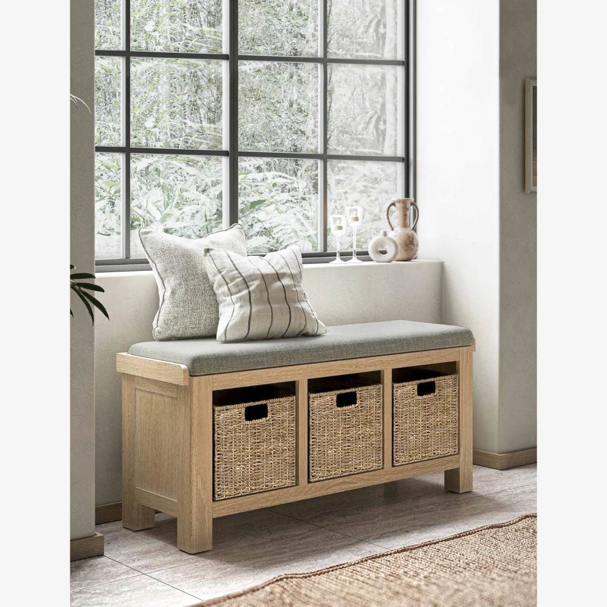 Corndell Normandy Oak Storage Bench Neutral – image 1