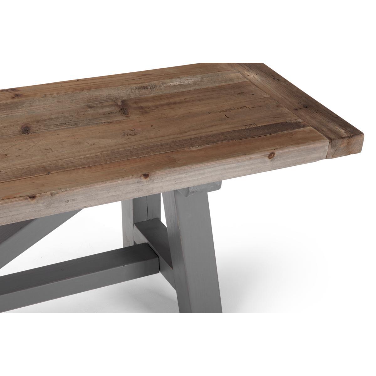Iona Extra Large Bench, Solid Pine and Grey – image 7